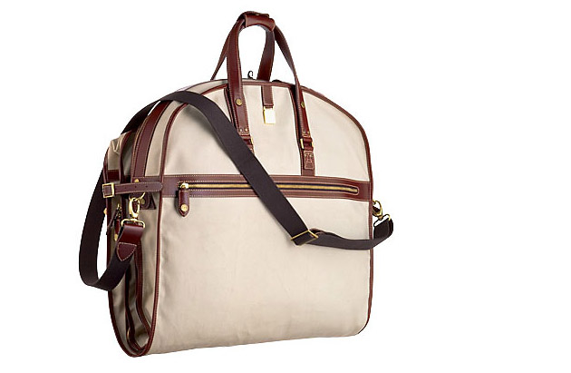 Aspinal Leather & Canvas Suit Carrier, , , Aspinal